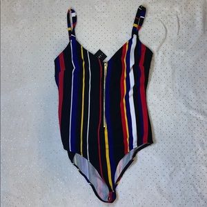 Fashion Nova Striped Bodysuit